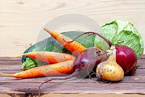 Autumn harvest Still life of ripe vegetables