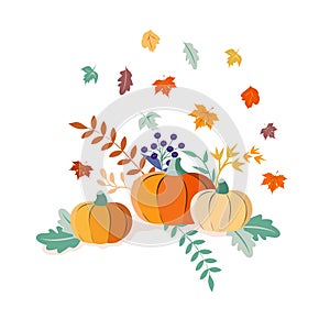 Autumn harvest and Thanksgiving Day poster design