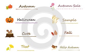 Autumn headline material