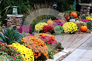 Autumn holidays outdoor decoration background.