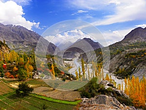 Autumn at hunza and gilgit baltistan, Pakistan photo