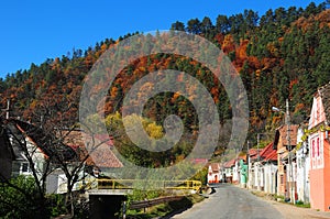 Autumn image from saliste village,sibiu county-romania