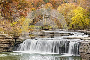 Autumn Indiana Waterfall