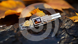 Autumn-inspired Sterling Silver Hairpin With Hasselblad H6d-400c Style