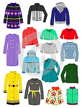 Autumn jackets and raincoats