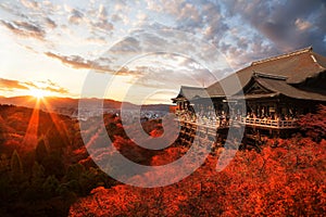 Autumn Japan Kiyomizu Dera sunset