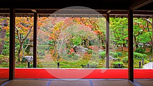 Autumn Japanese Garden at Enkoji in Kyoto