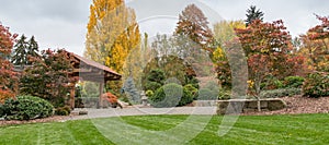 Autumn Japanese garden in Seattle