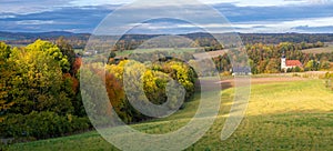 autumn in Kaczawskie mountains in Poland