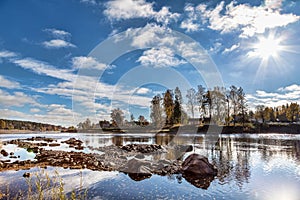 Autumn at Klaralven in Karlstad