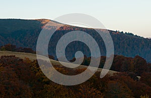 Autumn in Krasna range region of Carpathians Mountains