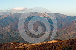 Autumn in Krasna range region of Carpathians Mountains