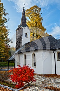 Autumn Kronberg-Kapelle church, Austria