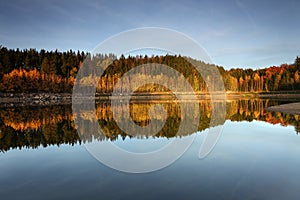 Autumn on lake