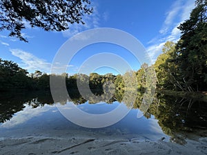 Autumn lake around Vilsteren