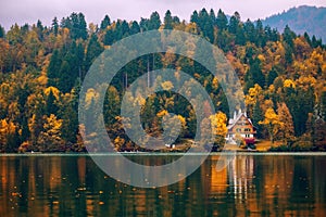 Autumn at lake Bled