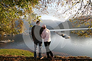 At the autumn lake together 2