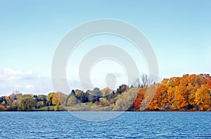 Autumn lake view