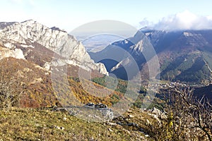 Autumn Landscape of Balkan Mountains and Vratsata pass, Bulgaria