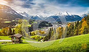 Autumn landscape in the Bavarian Alps, Berchtesgaden, Germany