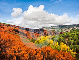 Autumn landscape in Castilla y Leon, Spain