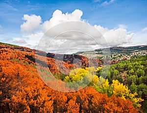 Autumn landscape in Castilla y Leon, Spain photo