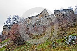 Autumn landscape with castle