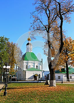 Autumn landscape with church