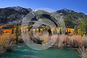 Autumn landscape in Colorado rocky mountains