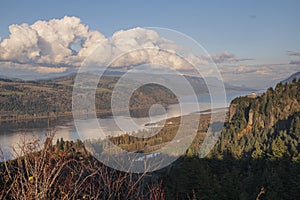 Autumn landscape in the Columbia River Gorge Oregon