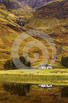 Autumn landscape in Highlands, Scotland, United Kingdom. Beautiful