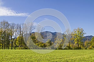 Autumn landscape in the Isarwinkel