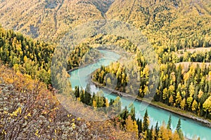 Autumn landscape of kanas