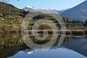 Autumn landscape with lake