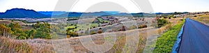 Autumn landscape of Lika region paoramic view