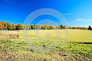 Autumn landscape on Liptov. Attractive destination for relaxation Haj-Nicovo near Liptovsky Mikulas.