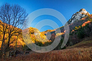 Jesenná krajina v Národnom parku Malá Fatra, Slovensko