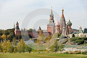 Autumn Landscape with Moscow Attractions