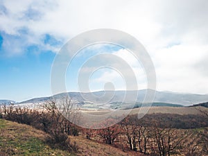 Autumn landscape in a mountainous area