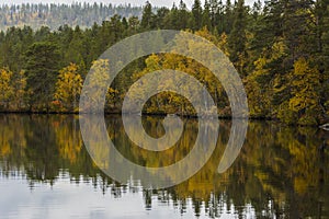 Autumn landscape in Muonio, Lapland, Northern Finland