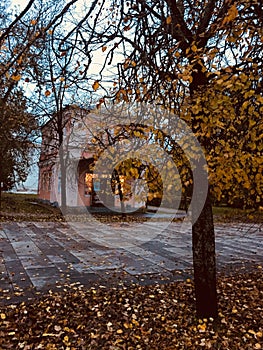 Autumn, landscape, Park, trade routes, Novgorod the great