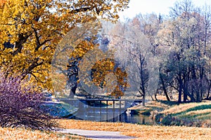 Autumn landscape in Pavlovsk