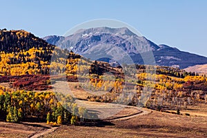 Autumn landscape in the San Juan Mountains near Telluride, Colorado