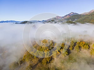 Autumn landscape in Sant Joan Les Abadesses, Girona, Spain