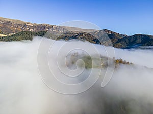 Autumn landscape in Sant Joan Les Abadesses, Girona, Spain