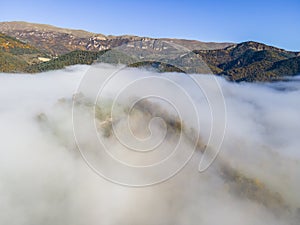 Autumn landscape in Sant Joan Les Abadesses, Girona, Spain