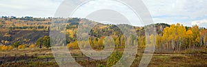 Autumn landscape in siberia.