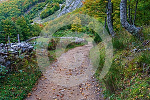 Autumn landscape in the Somiedo natural park in Asturias. photo