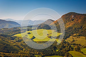 Autumn landscape, The Strazov Mountains in northwestern Slovakia