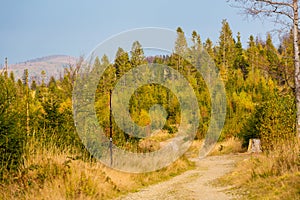 Autumn landscape taken in Beskidy